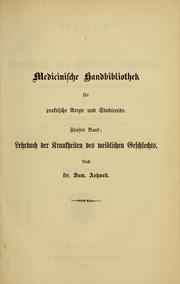 Cover of: Lehrbuch der Krankheiten des weiblichen Geschlechts