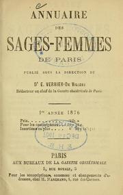 Cover of: Annuaire des sages-femmes de Paris, publié sous la direction du E. Verrier-De Villers