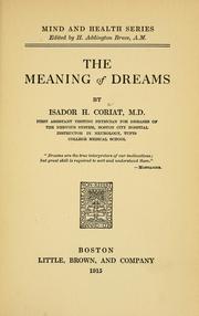 Cover of: The meaning of dreams