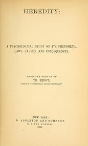 Cover of: Heredity by Théodule Armand Ribot, Théodule Armand Ribot