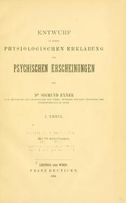 Cover of: Entwurf zu einer physiologischen Erklärung der psychischen Erscheinungen