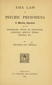 Cover of: The law of psychic phenomena | Thomson Jay Hudson