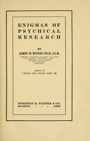 Cover of: Enigmas of psychical research by James Hervey Hyslop