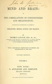 Cover of: Mind and brain by Thomas Laycock