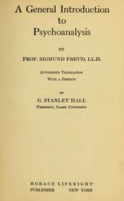 Cover of: A General Introduction to Psychoanalysis by Sigmund Freud