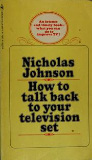 Cover of: How to talk back to your television set