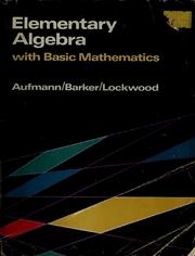 Cover of: Elementary Algebra: With Basic Mathematics