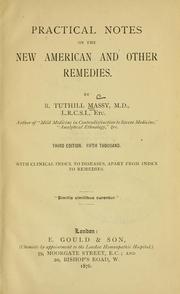 Cover of: Practical notes on the new American and other remedies