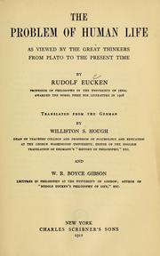 Cover of: The problem of human life by Rudolf Eucken