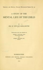 Cover of: A study of the mental life of the child