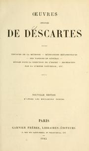 Cover of: Œuvres choisies de Descartes. by René Descartes
