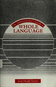 Cover of: The administrator's guide to whole language