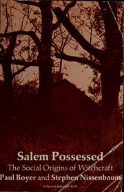 Cover of: Salem possessed: the social origins of witchcraft