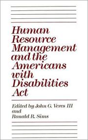 Cover of: Human resource management and the Americans with Disabilities Act