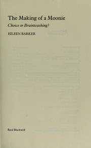 Cover of: The making of a Moonie by Eileen Barker