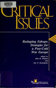 Cover of: Reshaping Europe: Strategies for a Post-Cold War Europe