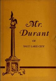 Cover of: Mr. Durant of Salt Lake City: "that Mormon"