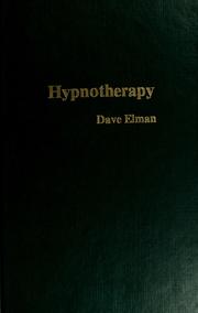 Cover of: Hypnotherapy