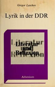 Cover of: Lyrik in der DDR by Gregor Laschen