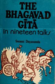 Cover of: The Bhagavad Gita in nineteen talks