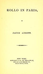 Cover of: Rollo in Paris by Jacob Abbott