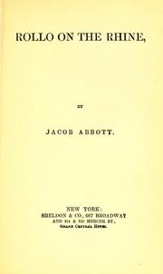 Cover of: Rollo on the Rhine | Jacob Abbott
