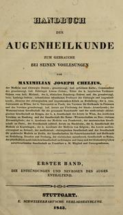 Cover of: Handbuch der Augenheilkunde by J. M. Chelius, J. M. Chelius