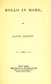 Cover of: Rollo in Rome by Jacob Abbott, Jacob Abbott