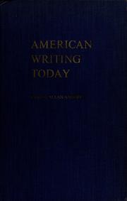 Cover of: American writing today.