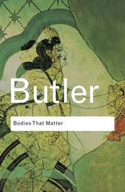 Cover of: Bodies that matter by Judith Butler