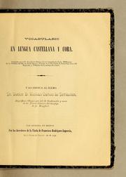 Cover of: Vocabulario de las lenguas castellana y cora, reimpresso en Tepic, por orden del Sr. Gral. D. Leopoldo Romano