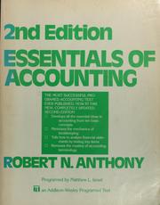 Cover of: Essentials of accounting