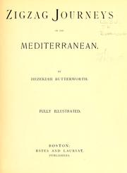 Cover of: Zigzag journeys on the Mediterranean by Hezekiah Butterworth