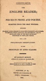 Cover of: The English reader: or, Pieces in prose and poetry