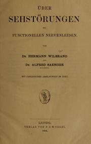 Cover of: Über Sehstörungen bei functionellen Nervenleiden