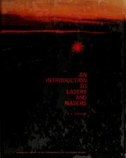 Cover of: An introduction to lasers and masers by A. E. Siegman