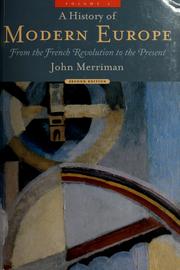 Cover of: A history of modern Europe by John M. Merriman