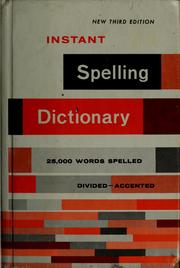 Cover of: Instant spelling dictionary