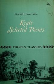 Cover of: Selected poems by John Keats