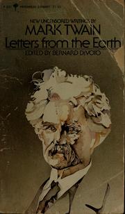 Cover of: Letters from the earth by Mark Twain