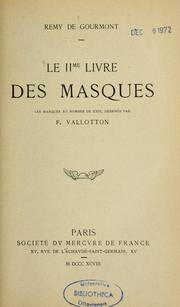 Cover of: Le IIme livre des masques: Les masques au nombre de XXIII