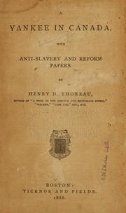 Cover of: A Yankee in Canada: with Anti-slavery and reform papers.
