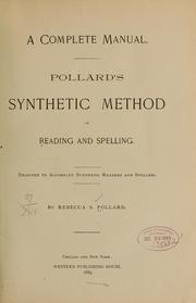 Cover of: A complete manual by Pollard, Rebecca S. Mrs