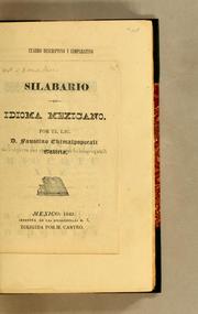 Cover of: Silabario de idioma mexicano.