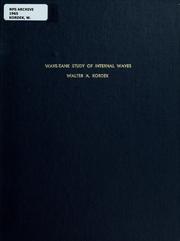 Cover of: Wave-tank study of internal waves by Walter A. Kordek