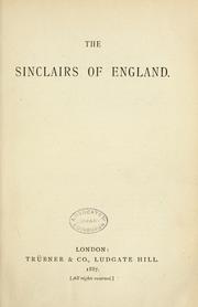 Cover of: The Sinclairs of England by Sinclair family