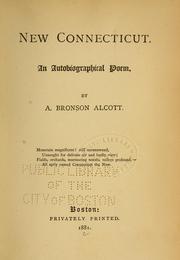 Cover of: New Connecticut by Amos Bronson Alcott