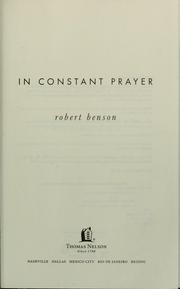 Cover of: In constant prayer
