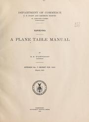 Cover of: Surveying: A plane table manual