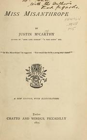 Cover of: Miss Misanthrope by Justin McCarthy